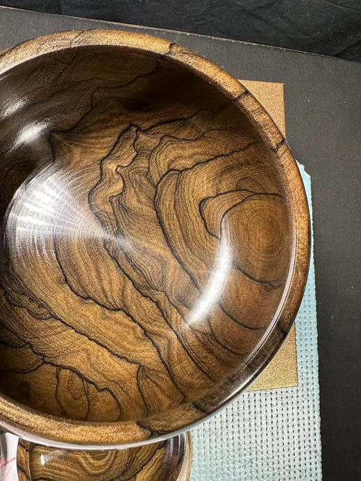 铭木棋笥 黑柿木围棋罐（日本工艺）渡边制作48号 商品图12