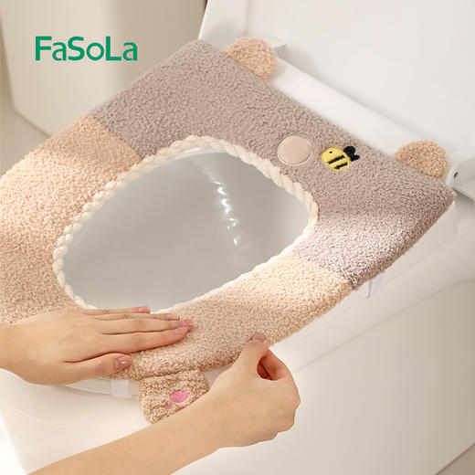 FaSoLa马桶垫四季通用坐便套马桶圈可水洗卡通可爱冬季加厚坐垫套 商品图6