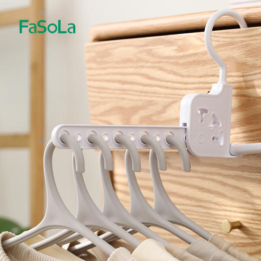 FaSoLa折叠晾衣架便携式旅游酒店出差神器晾晒挂架多功能五孔衣架 商品图3