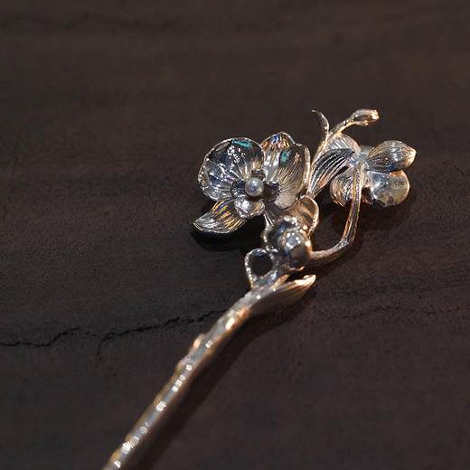 故式/兰花茶针/999纯银 茶拨手工茶道零配茶席配件茶器 商品图7