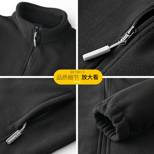【摇粒绒】【新款DK】大依优型大码摇粒绒抓绒外套立领休闲男宽松加肥加大码秋装上衣胖子 商品图2