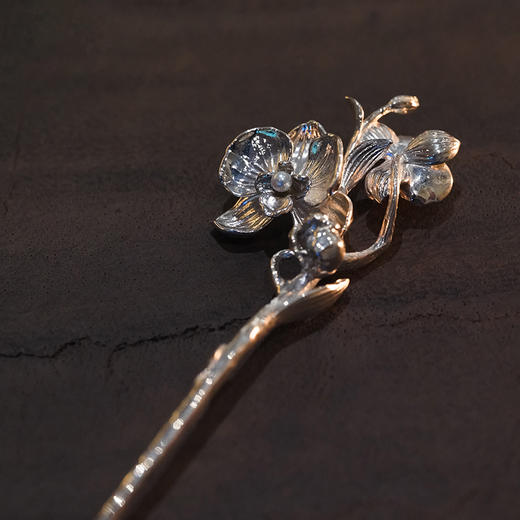 故式/兰花茶针/999纯银 茶拨手工茶道零配茶席配件茶器 商品图8