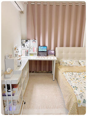 8平米小卧室显大布置💕晚间的氛围感太爱啦