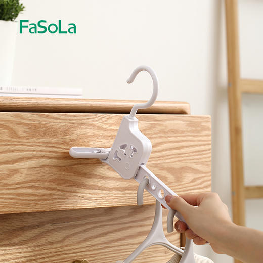 FaSoLa折叠晾衣架便携式旅游酒店出差神器晾晒挂架多功能五孔衣架 商品图8