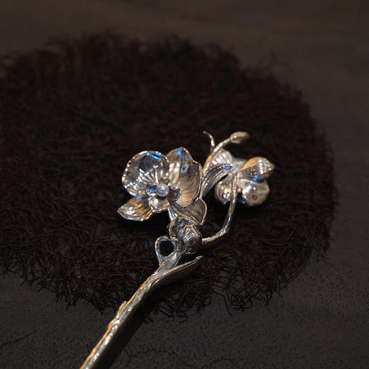 故式/兰花茶针/999纯银 茶拨手工茶道零配茶席配件茶器 商品图3