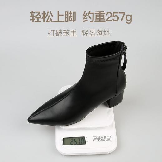 ZHR法式小高跟鞋粗跟短靴鞋子女靴子鞋时尚女鞋瘦瘦靴子女鞋 商品图7