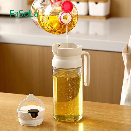 FaSoLa玻璃油壶家用厨房自动开合大容量油壶酱油醋调料瓶重力油瓶 商品图4