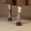 【马丁靴】女冬季防水台粗跟短筒靴2022年新款时尚高跟系带女靴子 商品缩略图3