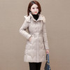 修身时尚，中长款大码保暖冬款长袖连帽气质休闲外套QYM-XQD-38D8053-L 商品缩略图0