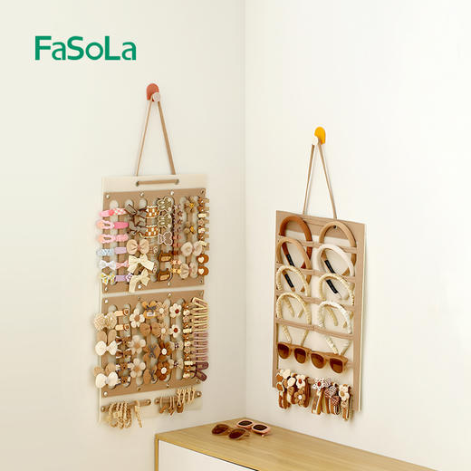 FaSoLa儿童发饰收纳挂墙神器头绳皮筋发箍发圈饰品首饰盒壁挂袋子 商品图2
