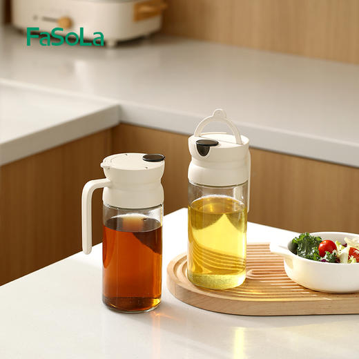 FaSoLa玻璃油壶家用厨房自动开合大容量油壶酱油醋调料瓶重力油瓶 商品图6