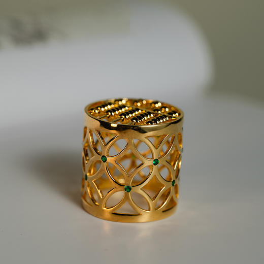 故式珠盘万财·算盘茶盖置·茶桌招财摆件·925银 商品图6