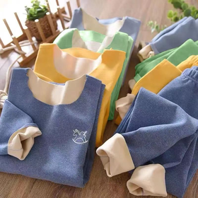 【两套只要49.9元】儿童双面绒无痕保暖内衣磨毛加绒保暖套装秋冬