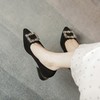 ZHR时尚水钻浅口单鞋女低跟尖头单鞋女黑色鞋子女秋季新娘鞋婚鞋 商品缩略图4