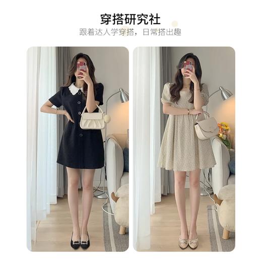 ZHR时尚水钻浅口单鞋女低跟尖头单鞋女黑色鞋子女秋季新娘鞋婚鞋 商品图10