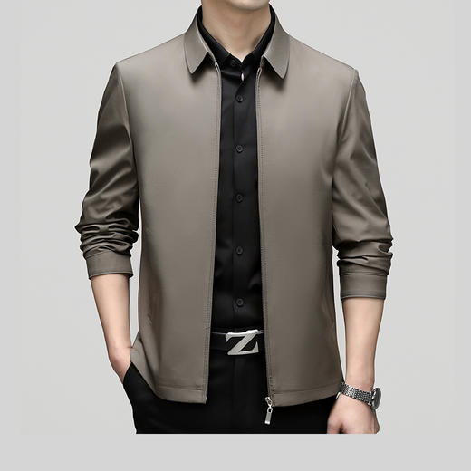 【圈】【新款DXS】大依优型夹克拉链翻领经典加肥加大码上衣外套商务休闲男士秋装 商品图6