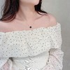 Oflye潮流饰品 经典百搭四叶草925银双面可戴玛瑙项链锁骨链白贝母吊坠 商品缩略图6
