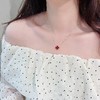 Oflye潮流饰品 经典百搭四叶草925银双面可戴玛瑙项链锁骨链白贝母吊坠 商品缩略图5
