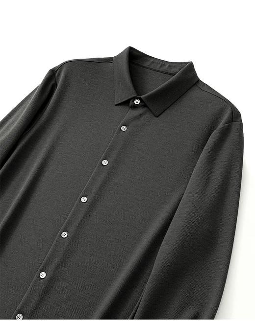 杰尼亚同款商务休闲羊毛长袖衬衫 商品图2