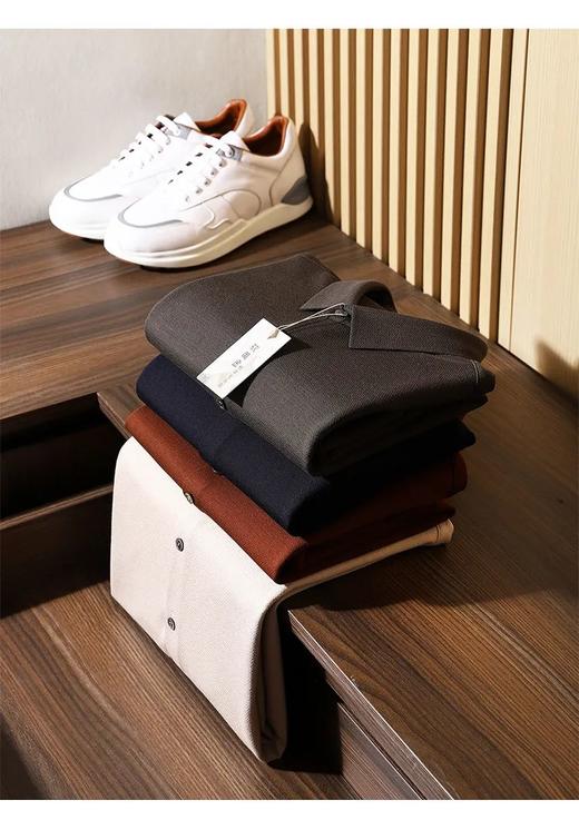 杰尼亚同款商务休闲羊毛长袖衬衫 商品图1