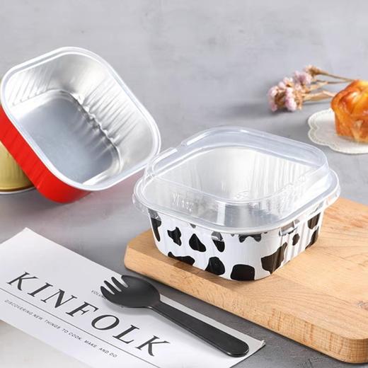 铝箔耐烤杯（带塑料盖）  酸奶布丁蛋糕慕斯雪媚娘杯铝箔打包盘 商品图6
