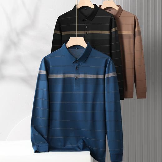 【一口价】【新款DK】大依优型大码长袖POLO加肥加大宽松休闲秋冬上衣男士百搭 商品图1