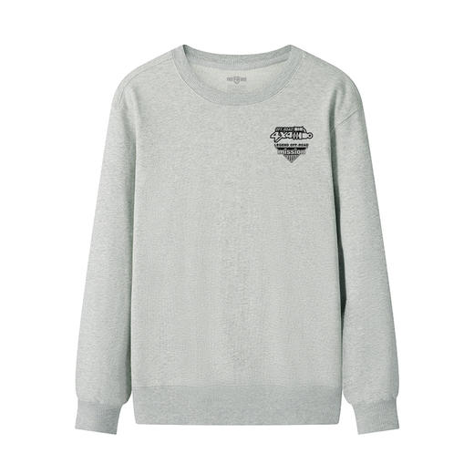 自由基地秋冬新款毛圈圆领套头卫衣原创设计越野车图案情侣通勤 NMT-2062 商品图2