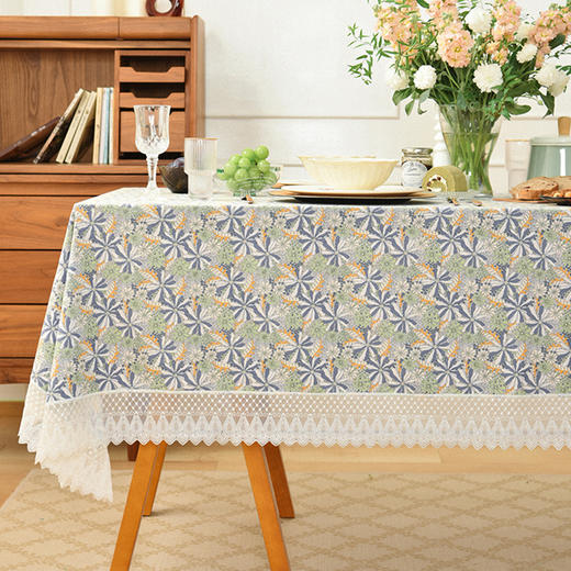 海洋珊瑚桌布客厅电视柜布艺餐桌布 商品图0