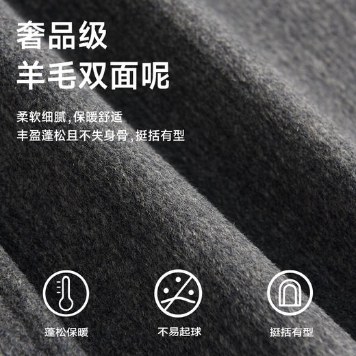 【新款DAB】大依优型大码男装羊毛呢双面呢大衣大衣外套手工呢子中长款胖子休闲男士 商品图1