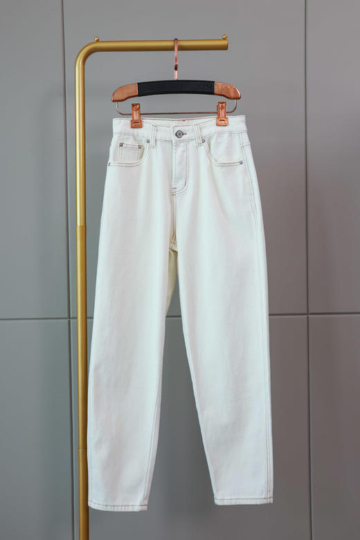 设计明线锥形牛仔裤 商品图7