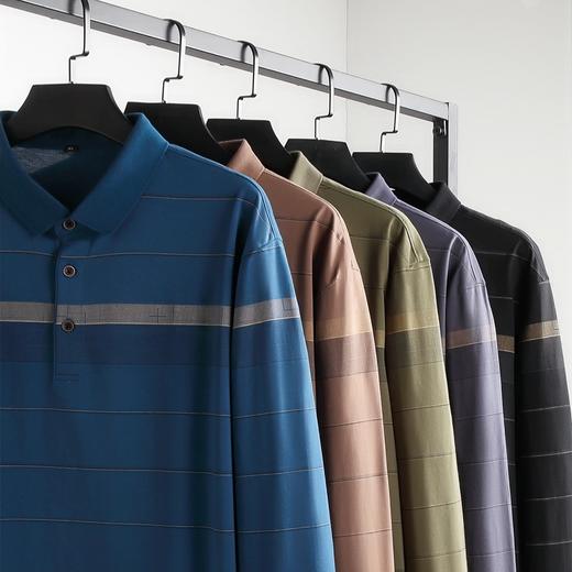 【一口价】【新款DK】大依优型大码长袖POLO加肥加大宽松休闲秋冬上衣男士百搭 商品图2