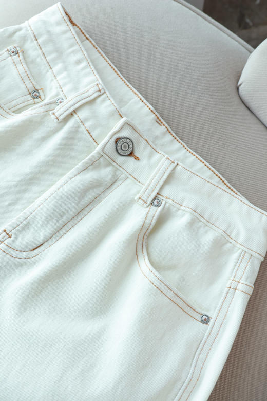 设计明线锥形牛仔裤 商品图4