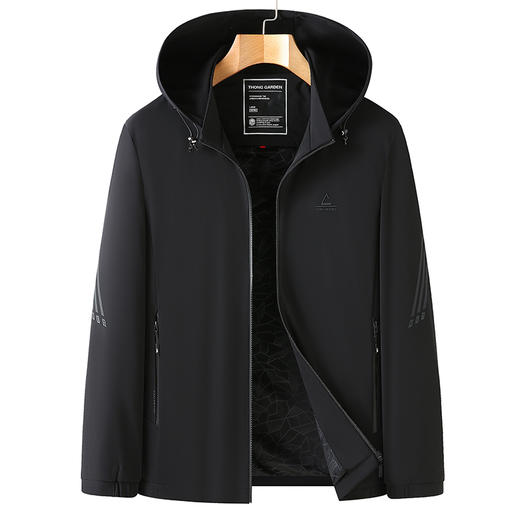 可拆卸帽【新款DWP】大依优型大码男装夹克外套加肥加大胖子休闲商务上衣大号百搭 商品图0