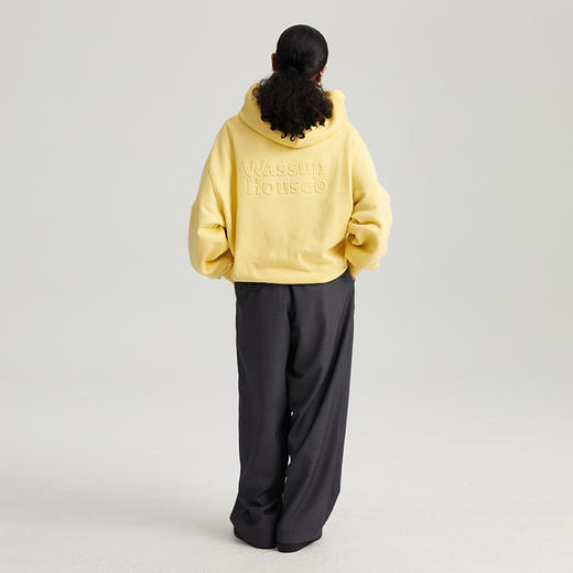 WassupHouse 立体凸印拉链连帽卫衣 商品图3