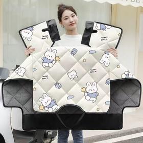 【YW】无忧购冬季电动车加绒加厚防水防寒卡通挡风被（截单后7天发货)