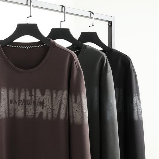 【新款DK】大依优型大码长袖卫衣圆领印花卫衣套头加肥加大宽松休闲秋冬上衣男士百搭 商品图2