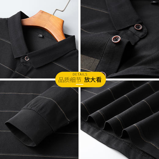 【一口价】【新款DK】大依优型大码长袖POLO加肥加大宽松休闲秋冬上衣男士百搭 商品图3