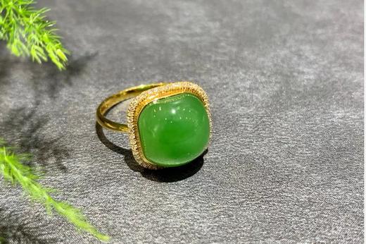 【御珠宫坊】金镶碧玉戒指 商品图3