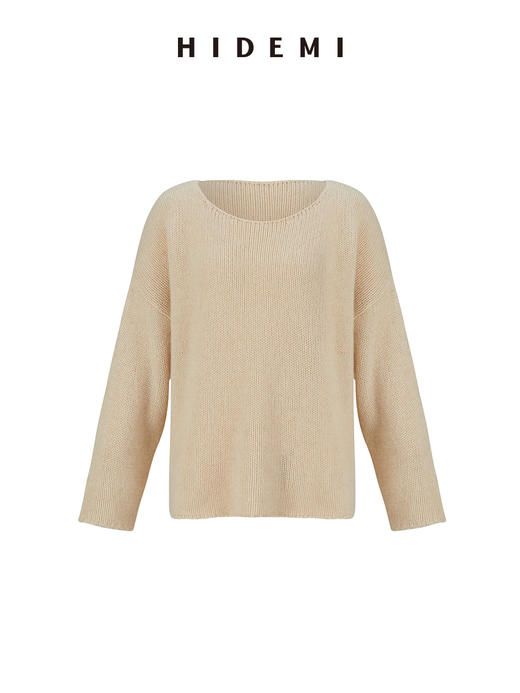 HIDEMI 极简慵懒廓形粗针宽松山羊绒大毛衣 商品图10