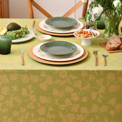 美式复古花卉水果图案桌布客厅电视柜布艺餐桌布 商品图1