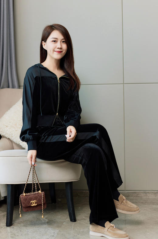 万姿风情拼接丝绒套装 商品图4