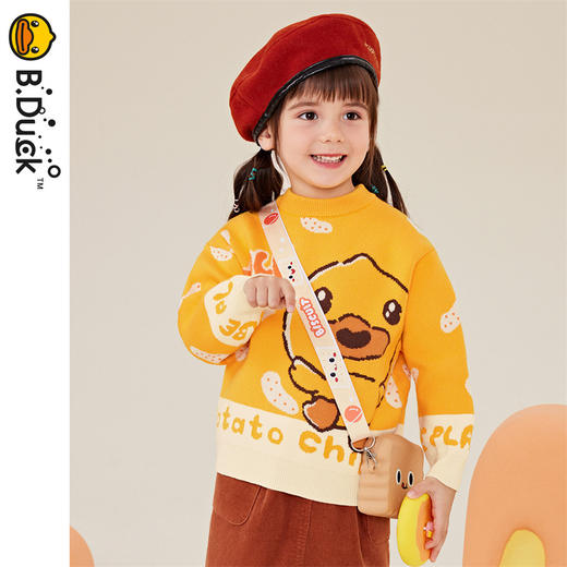 B.DUCK小黄鸭童装冬季男女童套头针织衫毛衣 BF5412020 商品图0