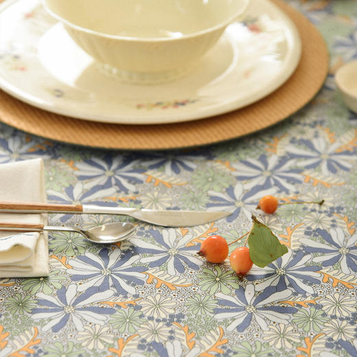 海洋珊瑚桌布客厅电视柜布艺餐桌布 商品图1