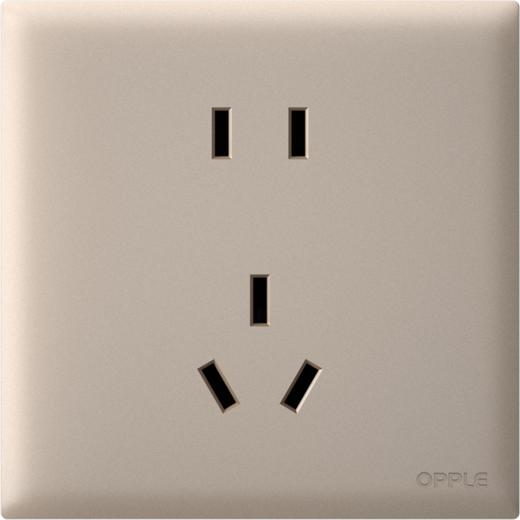 欧普（OPPLE）开关插座W18悦灵晨夕金usb空调16A插座五孔10A面板暗装二开多控 商品图5