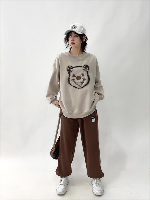 亮片绣维尼熊加绒卫衣23810 商品图4