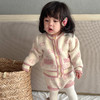 【设计简约，而不失可爱！】女童套装秋季婴儿衣服毛衣女宝宝可爱秋冬针织外套背带哈衣两件套lm 商品缩略图3