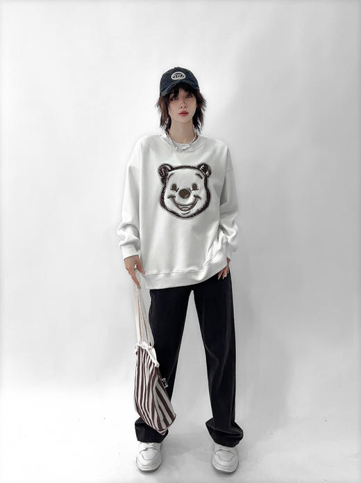 亮片绣维尼熊加绒卫衣23810 商品图1