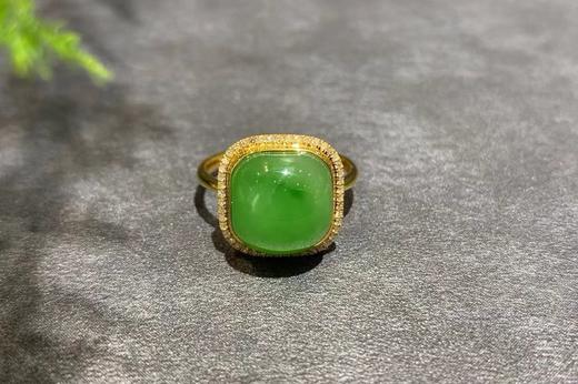 【御珠宫坊】金镶碧玉戒指 商品图0