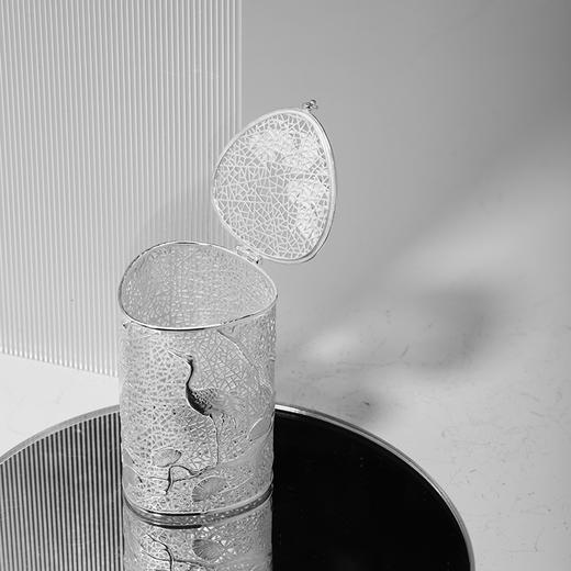 故式松风鹤鸣银茶格·纯银999·独家原创设计 商品图9