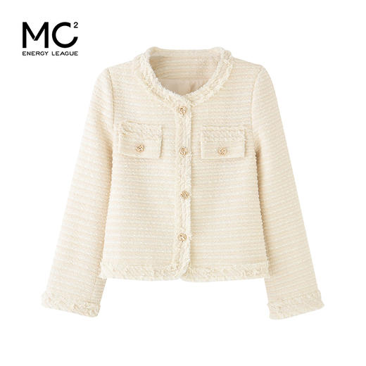 女装亮丝粗纺小香风外套-2313J3241002 商品图0